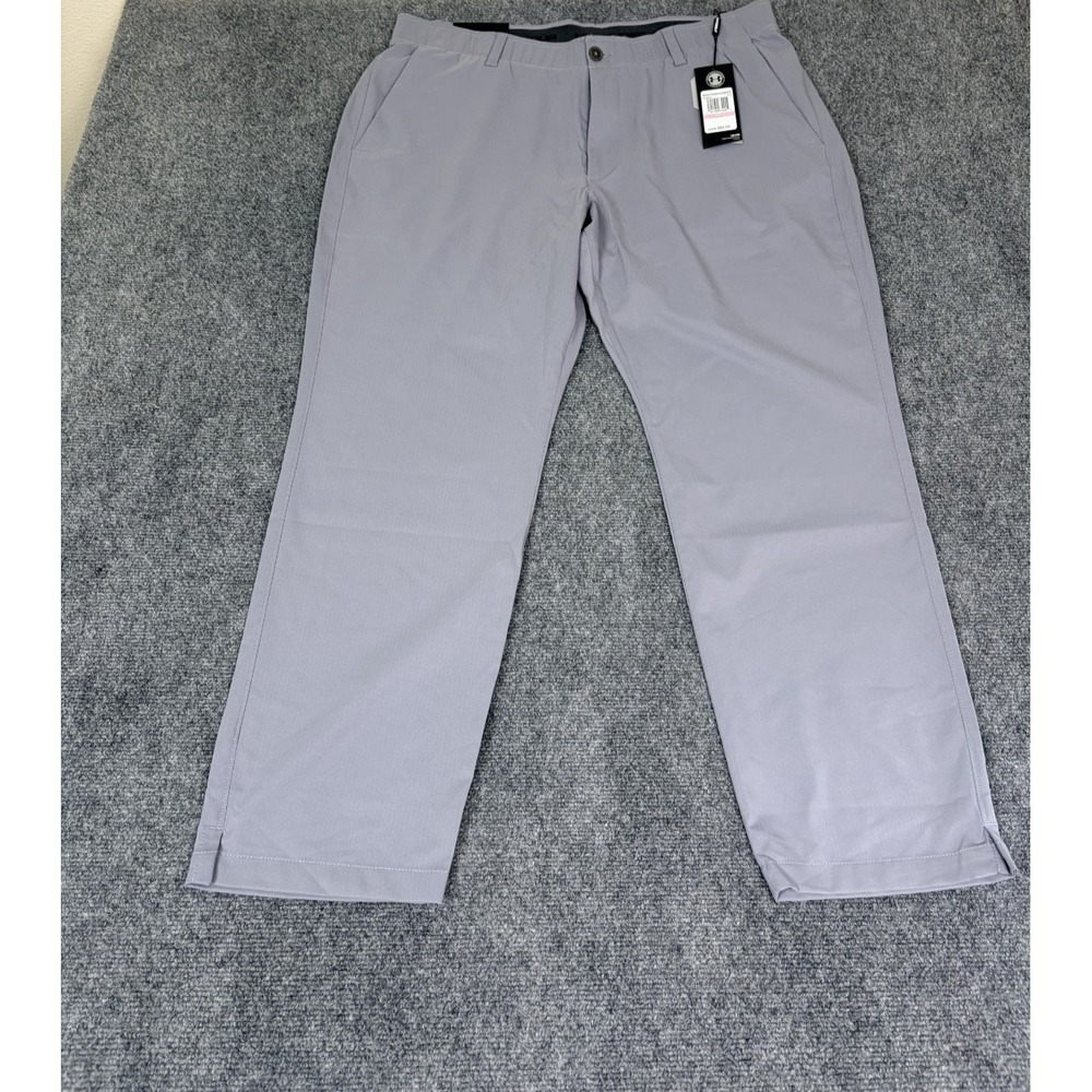 NWT Under Armour Golf Men's Straight Leg Pants, Gray Casual Size 40X30